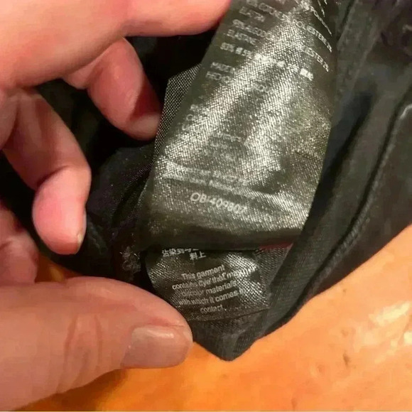 Free People x We The Free High Rise Coated Skinny Jeans Black 25 raw-cut hem - Picture 14 of 15